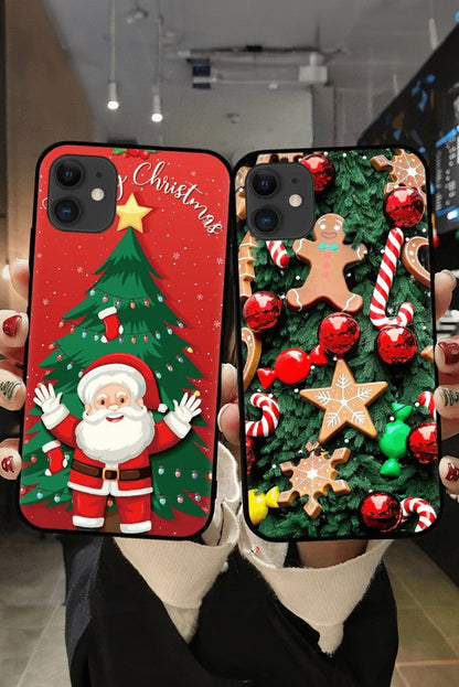 Fiery Red Merry Christmas Vibe TPU Mobile Phone Shell