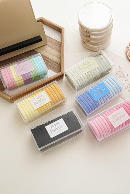 Pink Rainbow Colors High Elastic 15pcs/set Hair Tie