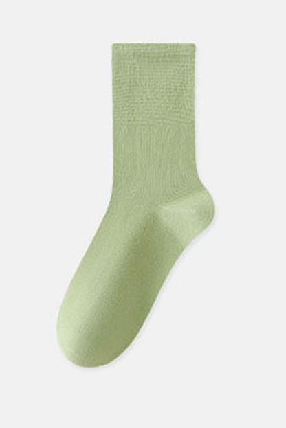 Grass Green Solid Soft Crew Socks