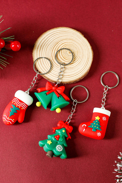 Dark Green Christmas Tree Gift Keychain