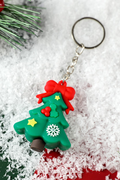 Dark Green Christmas Tree Gift Keychain