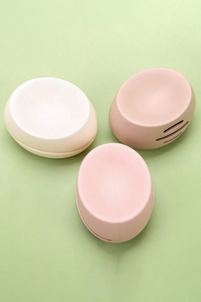 Light Pink Makeup Blender Silicone Travel Storage Case