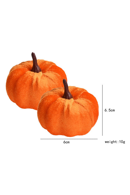 Orange Halloween Thanksgiving Faux Plush Pumpkin Decorations