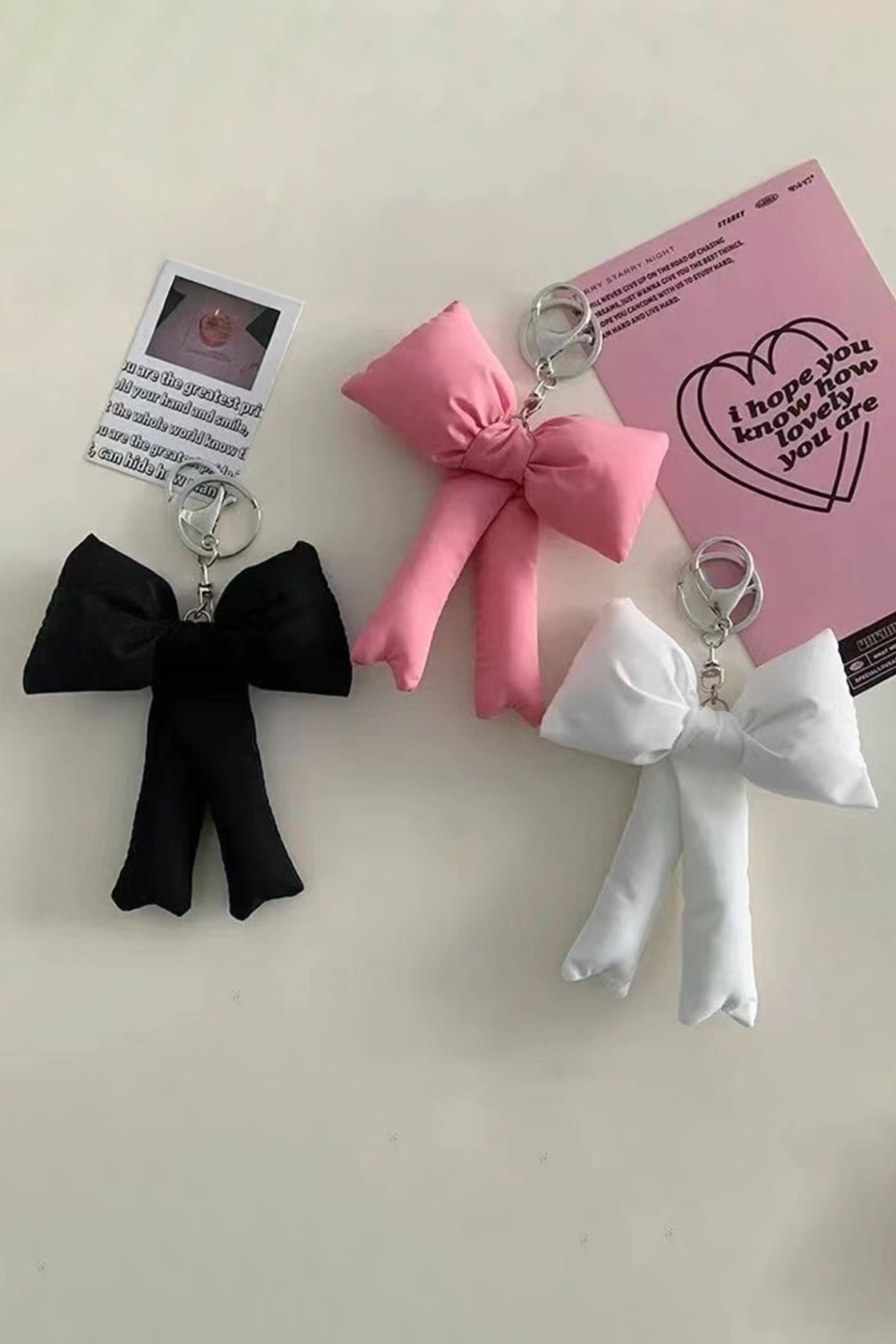 Pink Cute 3D Bow Knot Keychain