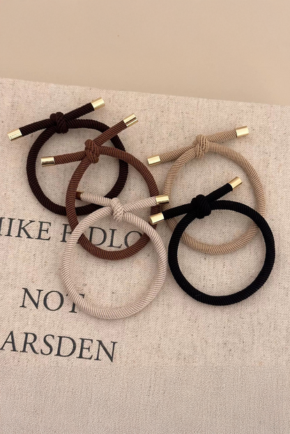 Camel 5pcs/set Thicken Knotted Elastic Hair Tie