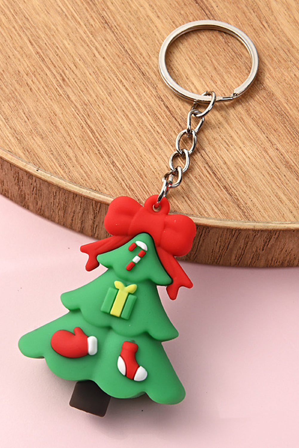 Dark Green Christmas Tree Gift Keychain