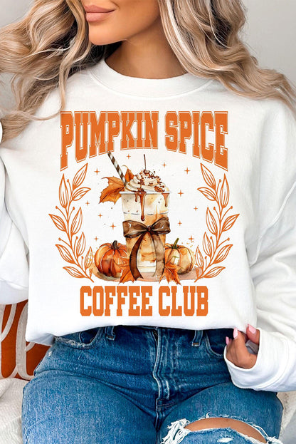 Beige PUMPKIN SPICE COFFEE CLUB Graphic Sweatshirt