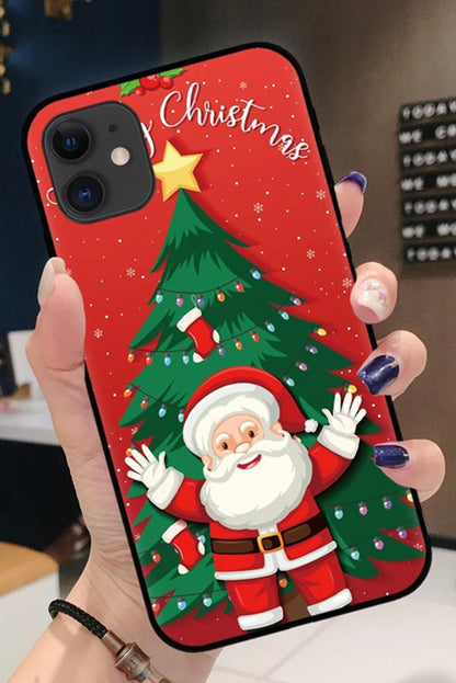 Fiery Red Merry Christmas Vibe TPU Mobile Phone Shell