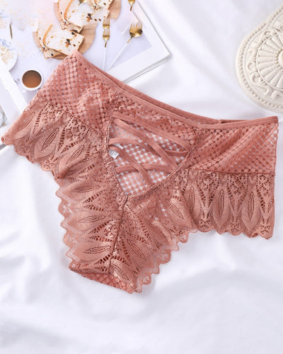 Crisscross Back Crochet Lace Panty