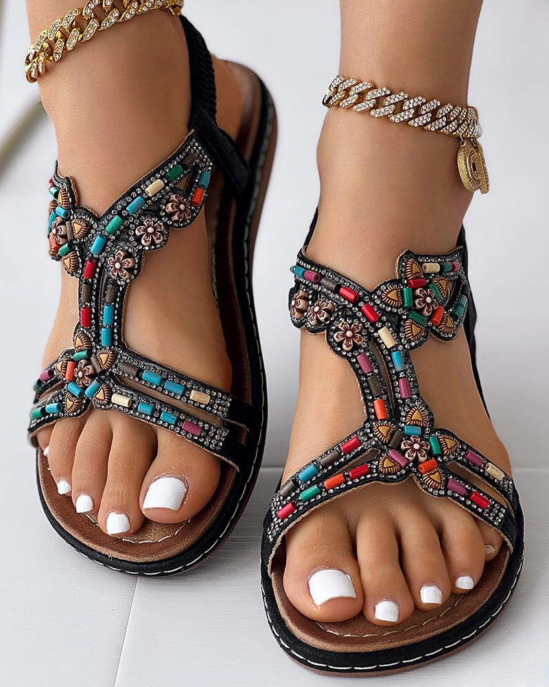 Bohemian Beaded Summer Beach Sandals