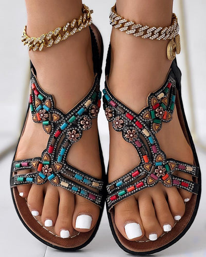 Bohemian Beaded Summer Beach Sandals