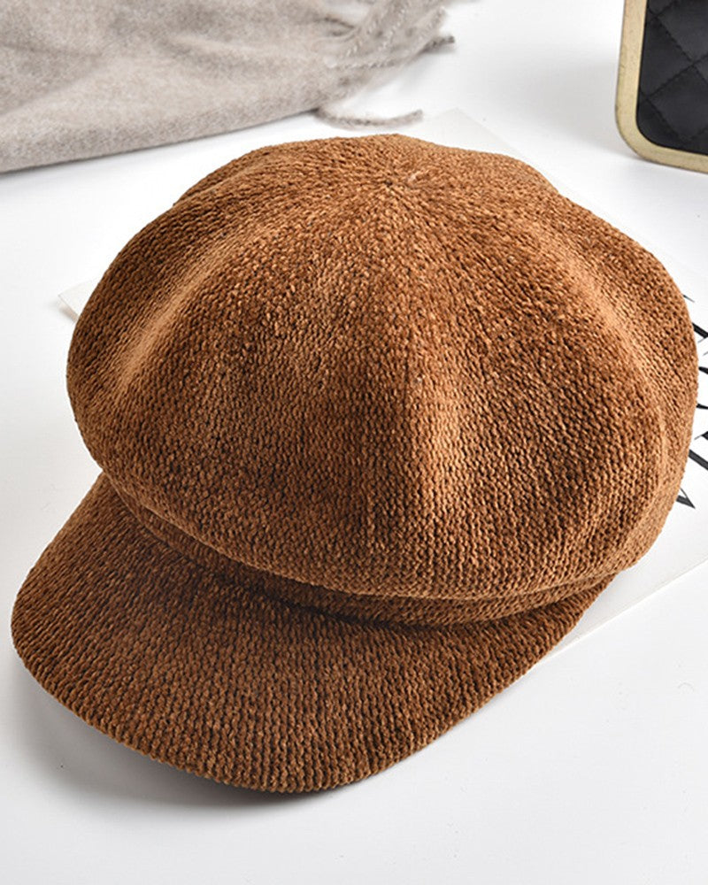 Vintage Winter Warm Peaked Cap