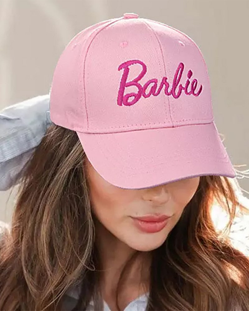 Sweet Barbie Letter Embroidery Adjustable Strap Baseball Cap