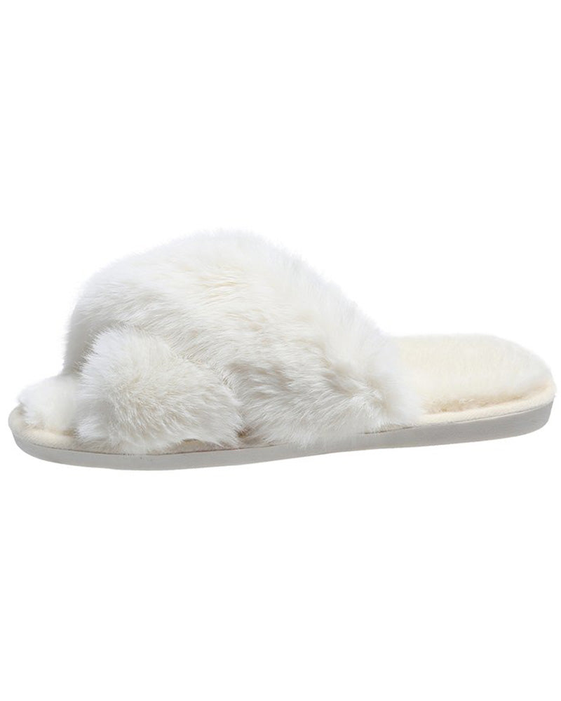 Crisscross Strap Fuzzy Slippers