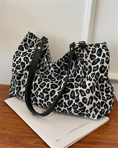 Leopard Print Large Capacity Tote Bag