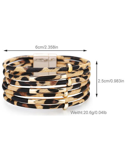 1pc Leopard Multi Layer Magnet Bracelet