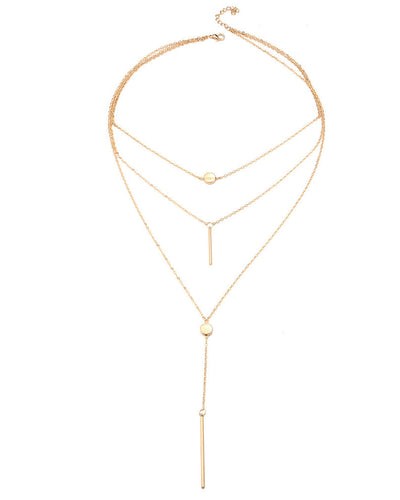 1pc Beaded O Ring Tassel Design Necklace