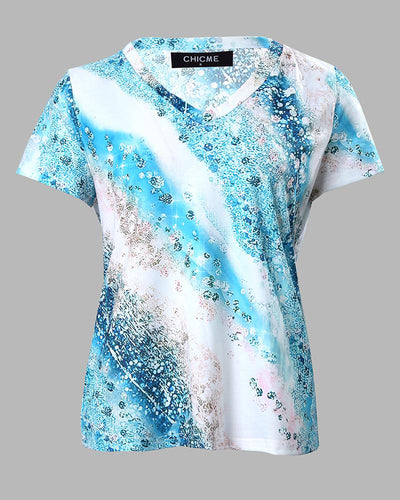 Graphic Print Short Sleeve Casual T shirt