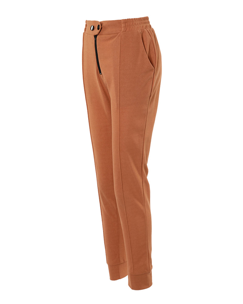 Zipper Fly Buttoned Skinny Pants
