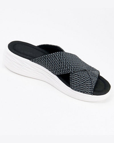 Product up gradation Stretch Cross Orthotic Slide Sandals