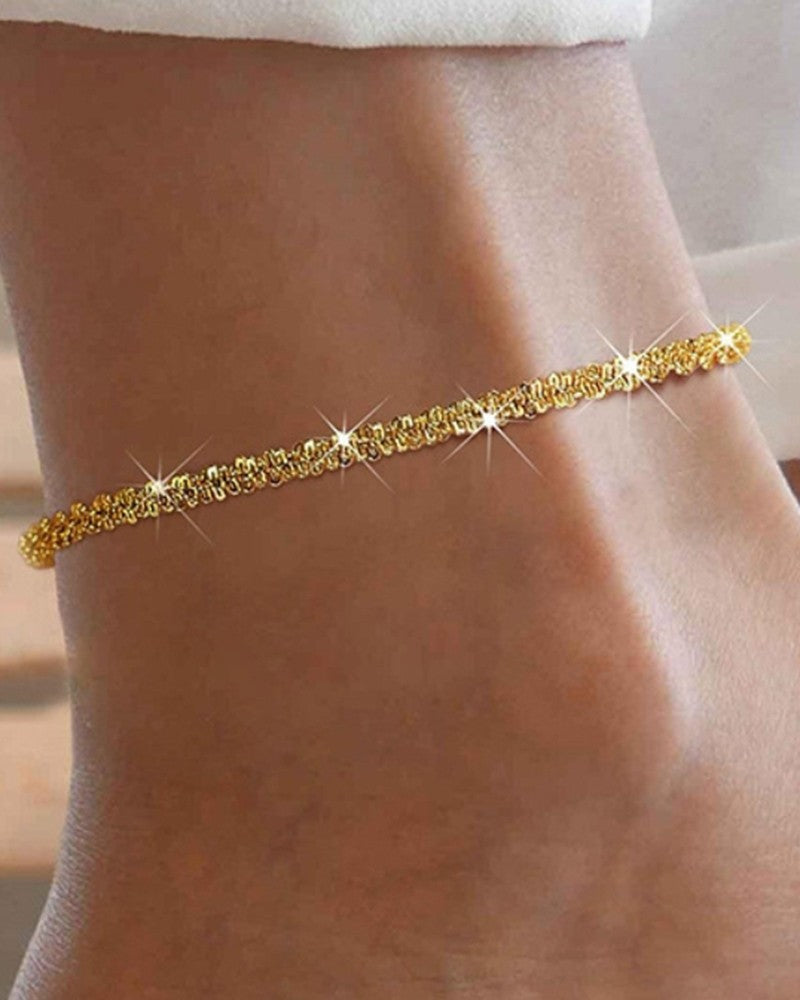 1pc Twisted Beach Chain Anklet