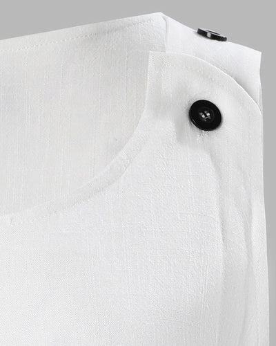 Pocket Detail Sleeveless Casual Dress