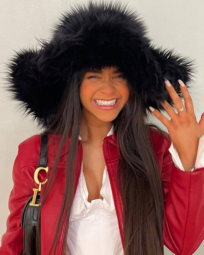 Fluffy Faux Fur Ear Protection Winter Thermal Bucket Hat