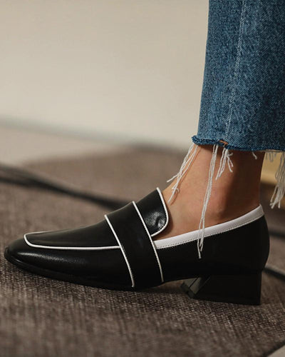 Square Toe Chunky Loafers