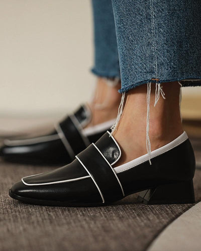 Square Toe Chunky Loafers