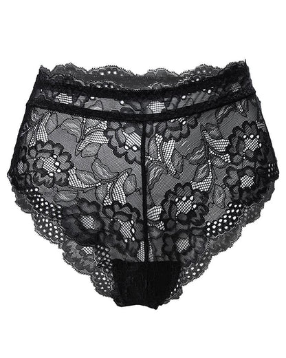 Criss Cross Scallop Trim Lace Panty