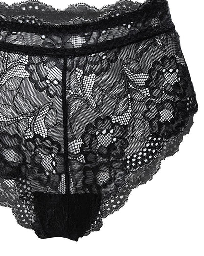 Criss Cross Scallop Trim Lace Panty