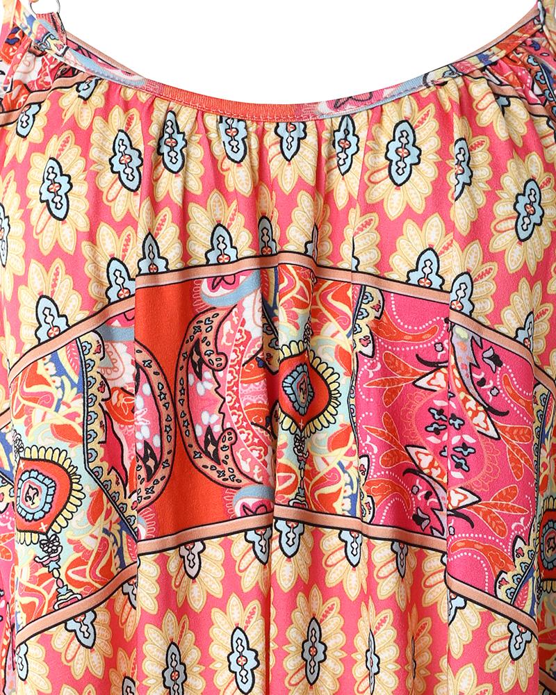 Tribal Print Flowy Cami Top