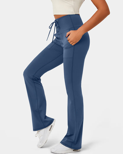 Lace up Quick Dry Active Flared Pants