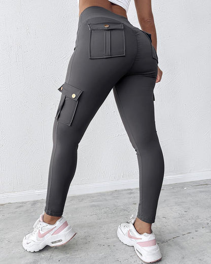 Quick Dry Butt Lifting Ruched Active Pants