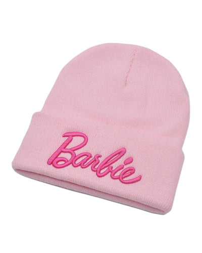 Barbie Letter Embroidery Winter Thermal Knit Hat